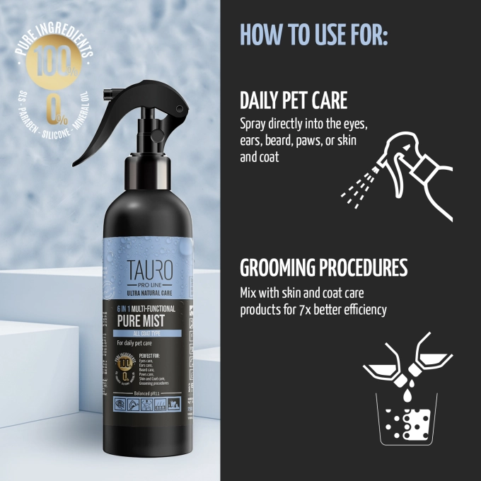 TAURO PRO LINE ULTRA NATURAL CARE 6 IN 1 MULTI-FUNCTIONAL PURE MIST ALL COAT TYPE - Image 2