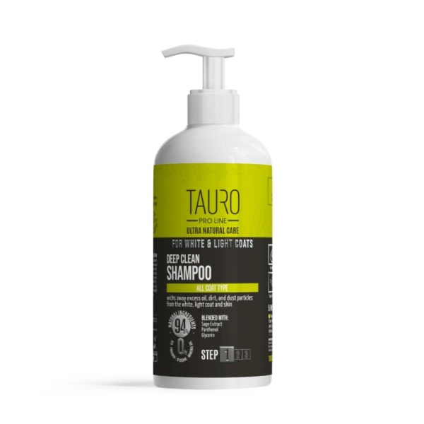 TAURO PRO LINE ULTRA NATURAL CARE DEEP CLEAN SHAMPOO FOR WHITE & LIGHT COATS 1000ml