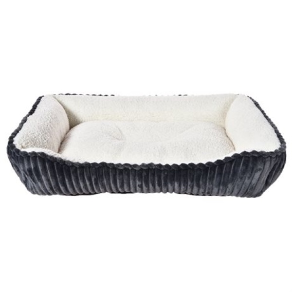 4DOGS PET BED MANCHESTER DARK GREY/WINTER WHITE 75X58X17CM