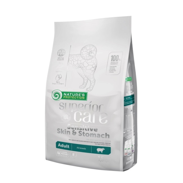 NATURE'S PROTECTION SUPERIOR CARE ADULT ALL BREEDS SENSITIVE SKIN & STOMACH WITH LAMB 1.5kg