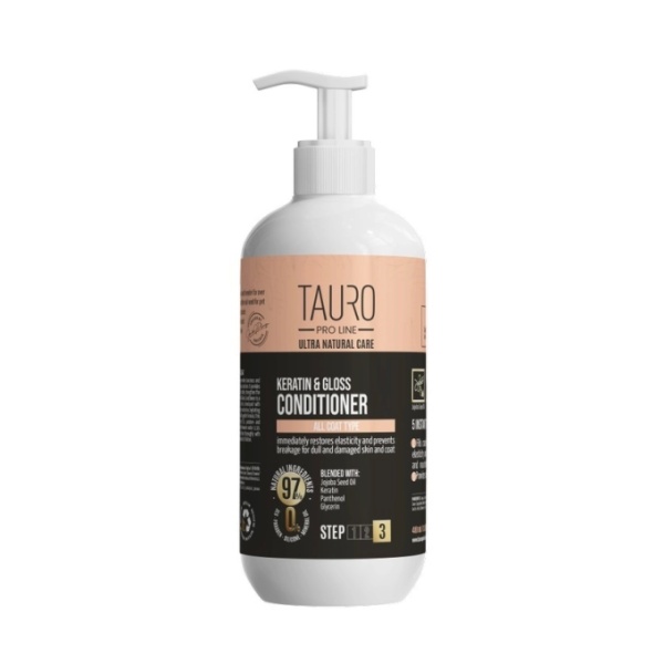 TAURO PRO LINE ULTRA NATURAL CARE KERATIN & GLOSS CONDITIONER FOR ALL COAT 400ml