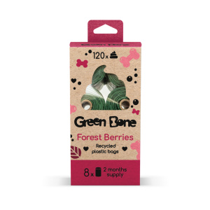 Green Bone Scented Berries Recycled Plastic Bags