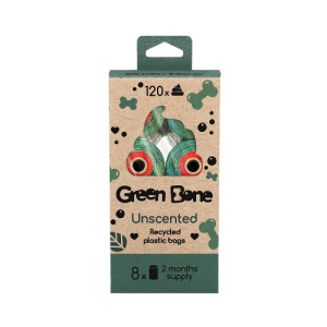 Green Bone Unscented Recycled Plastic Bags