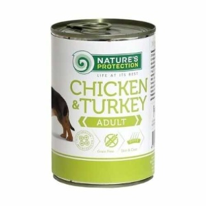Nature's Protection Canned Dog Food Adult Chicken & Turkey 400g