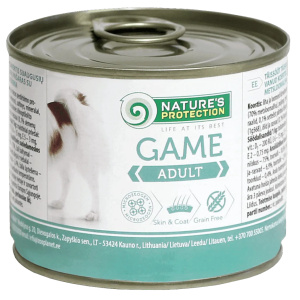 Nature's Protection Canned Dog Food Adult Game 200g