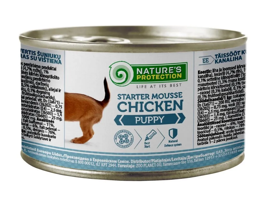 Nature's Protection Canned Dog Food Puppy Starter Mousse Chicken 200g
