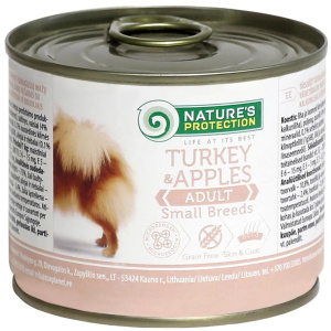 Nature's Protection Canned Dog Food Adult Turkey & Apples 200g