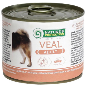Nature's Protection Canned Dog Food Adult Veal 200g