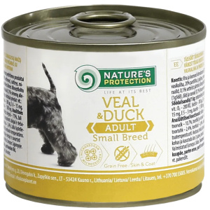 Nature's Protection Canned Dog Food Adult Veal & Duck 200g