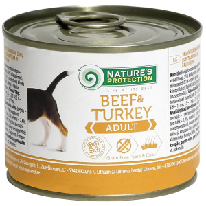 Nature's Protection Canned Dog Food Adult Beef & Turkey 200g